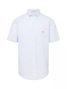Клетчатая рубашка GANT Regular fit Button Up Shirt, светло-синий