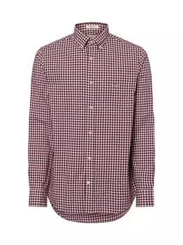 Клетчатая рубашка GANT Regular fit Button Up Shirt, темно-красный