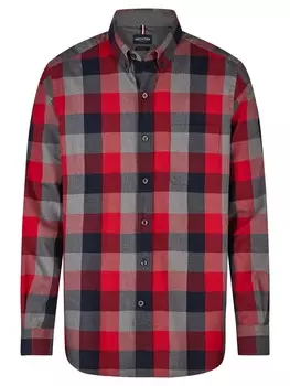 Клетчатая рубашка HECHTER PARIS Regular fit Button Up Shirt, красный