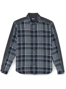 Клетчатая рубашка из коллаборации с Timberland Diesel, синий