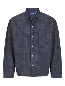 Клетчатая рубашка JACK & JONES Comfort fit Button Up Shirt, синий