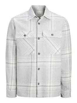 Клетчатая рубашка JACK & JONES Comfort fit Button Up Shirt JPRRaymond, светло-серый