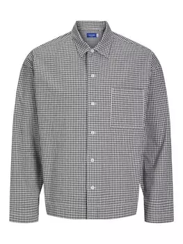 Клетчатая рубашка JACK & JONES Comfort fit Button Up Shirt, серый