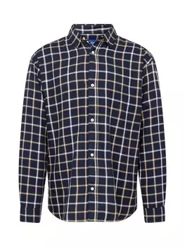Клетчатая рубашка JACK & JONES Regular fit Button Up Shirt JAMES, ночной синий