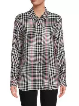 Клетчатая рубашка Karl Lagerfeld Paris на пуговицах, красный