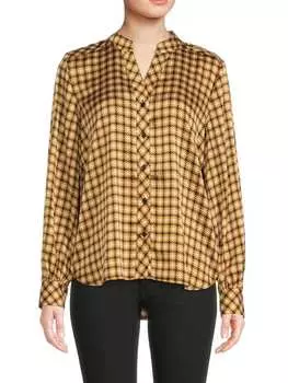 Клетчатая рубашка Karl Lagerfeld Paris с разрезом, polka