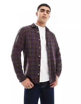 Клетчатая рубашка красного и синего цветов Jack & Jones