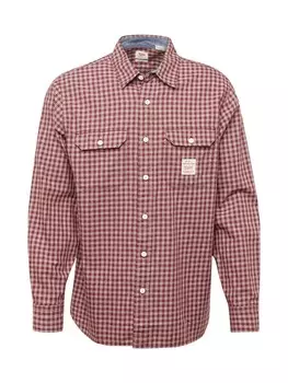 Клетчатая рубашка LEVI'S Regular fit Button Up Shirt Classic Worker, цвет ruby red