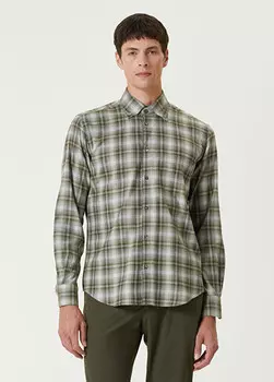 Клетчатая рубашка Maurizio Baldassari, серый