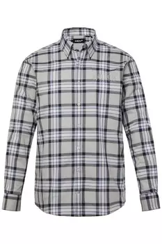 Клетчатая рубашка Men Plus Regular fit Button Up Shirt, серый