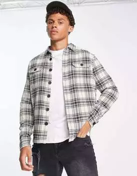 Клетчатая рубашка New Look однотонного цвета