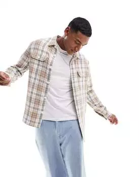 Клетчатая рубашка New Look в белую клетку