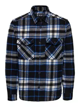 Клетчатая рубашка Only & Sons Comfort fit Button Up Shirt MILO, черный