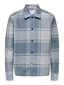 Клетчатая рубашка Only & Sons Regular fit Button Up Shirt ONSMACE, синий
