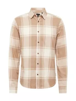 Клетчатая рубашка Only & Sons Slim fit Button Up Shirt ONSGudmund, кэмел