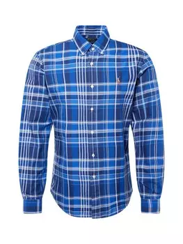Клетчатая рубашка Polo Ralph Lauren Regular fit Button Up Shirt, синий/темно-синий