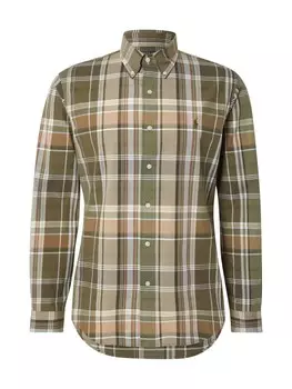 Клетчатая рубашка Polo Ralph Lauren Regular fit Button Up Shirt CUBDPPCS, цвет khaki/olive