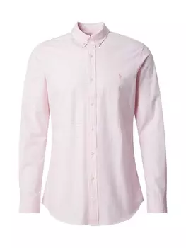 Клетчатая рубашка Polo Ralph Lauren Slim fit Button Up Shirt, пастельный розовый