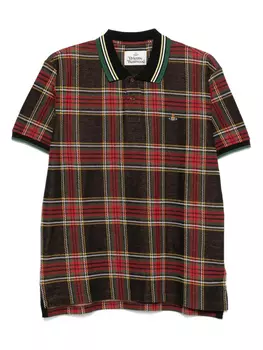 Клетчатая рубашка-поло Vivienne Westwood, красный