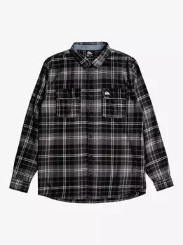 Клетчатая рубашка QUIKSILVER Comfort fit Button Up Shirt, цвет grey/black