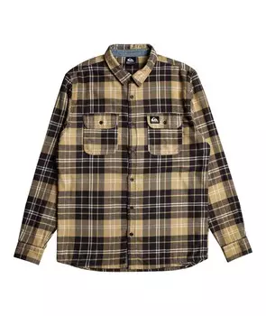 Клетчатая рубашка QUIKSILVER Comfort fit Button Up Shirt, песочный