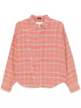 Клетчатая рубашка R13, розовый