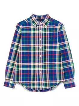 Клетчатая рубашка Ralph Lauren Kids, синий