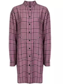 Клетчатая рубашка с асимметричным подолом colville, розовый