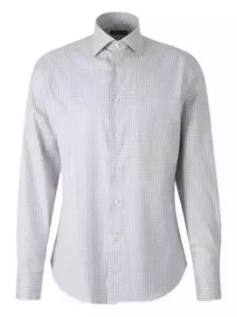 Клетчатая рубашка с длинными рукавами Canali, серый