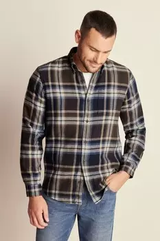 Клетчатая рубашка с длинными рукавами Next, синий