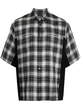 Клетчатая рубашка с короткими рукавами Undercoverism, черный