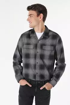 Клетчатая рубашка с нагрудным карманом Colin'S, черный