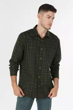 Клетчатая рубашка с нагрудным карманом Colin'S, зеленый