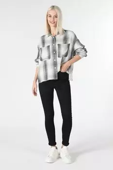 Клетчатая рубашка с нагрудными карманами Colin'S, белый