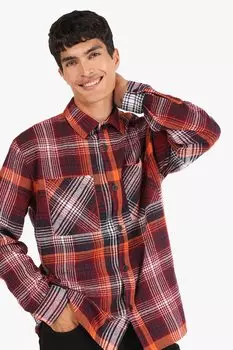 Клетчатая рубашка с нагрудными карманами Colin'S, красный