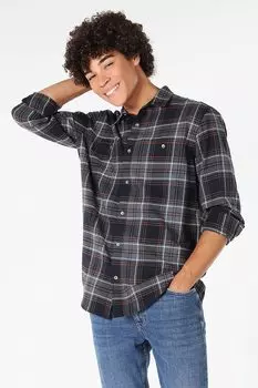 Клетчатая рубашка с нагрудными карманами Colin'S, серый