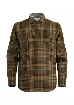 Клетчатая рубашка s.Oliver Regular fit Button Up Shirt, цвет light brown/dark brown
