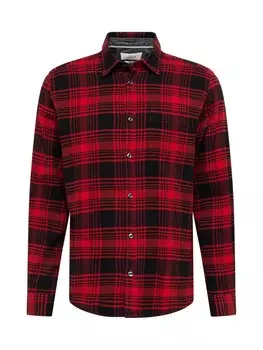 Клетчатая рубашка s.Oliver Regular fit Button Up Shirt, цвет ruby red