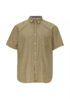 Клетчатая рубашка s.Oliver Regular fit Button Up Shirt, оливковый