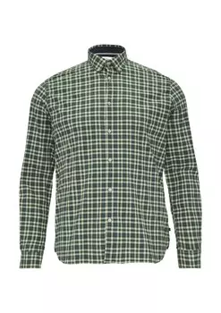 Клетчатая рубашка s.Oliver Regular fit Button Up Shirt, зеленый