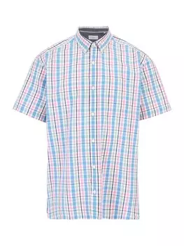 Клетчатая рубашка s.Oliver Regular fit Button Up Shirt, светло-синий