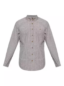 Клетчатая рубашка с вышивкой Orb Vivienne Westwood, белый