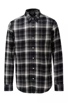 Клетчатая рубашка Salsa Jeans Regular fit Button Up Shirt, черный