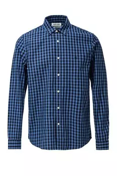 Клетчатая рубашка Salsa Jeans Slim fit Button Up Shirt, цвет mottled blue/black