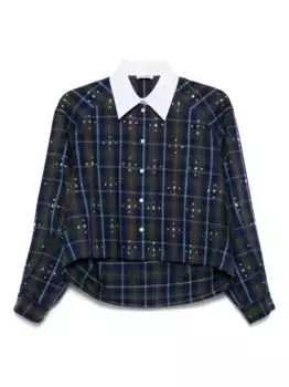 Клетчатая рубашка SANDRO, синий