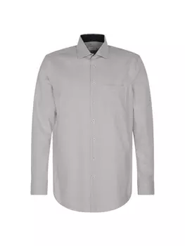 Клетчатая рубашка SEIDENSTICKER Slim fit Business Shirt, белый