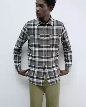 Клетчатая рубашка Sfera, зеленый