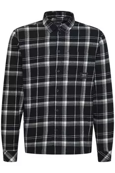 Клетчатая рубашка !Solid Regular fit Button Up Shirt, черный