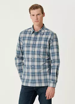 Клетчатая рубашка Tom Ford, белый