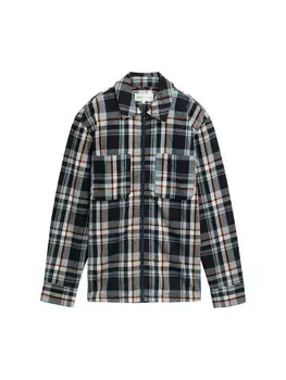 Клетчатая рубашка TOM TAILOR DENIM Regular fit Button Up Shirt, черный